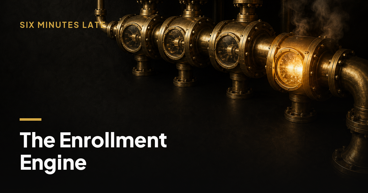 School Marketing Isn't Advertising — It's an Enrollment System — Six Minutes Late